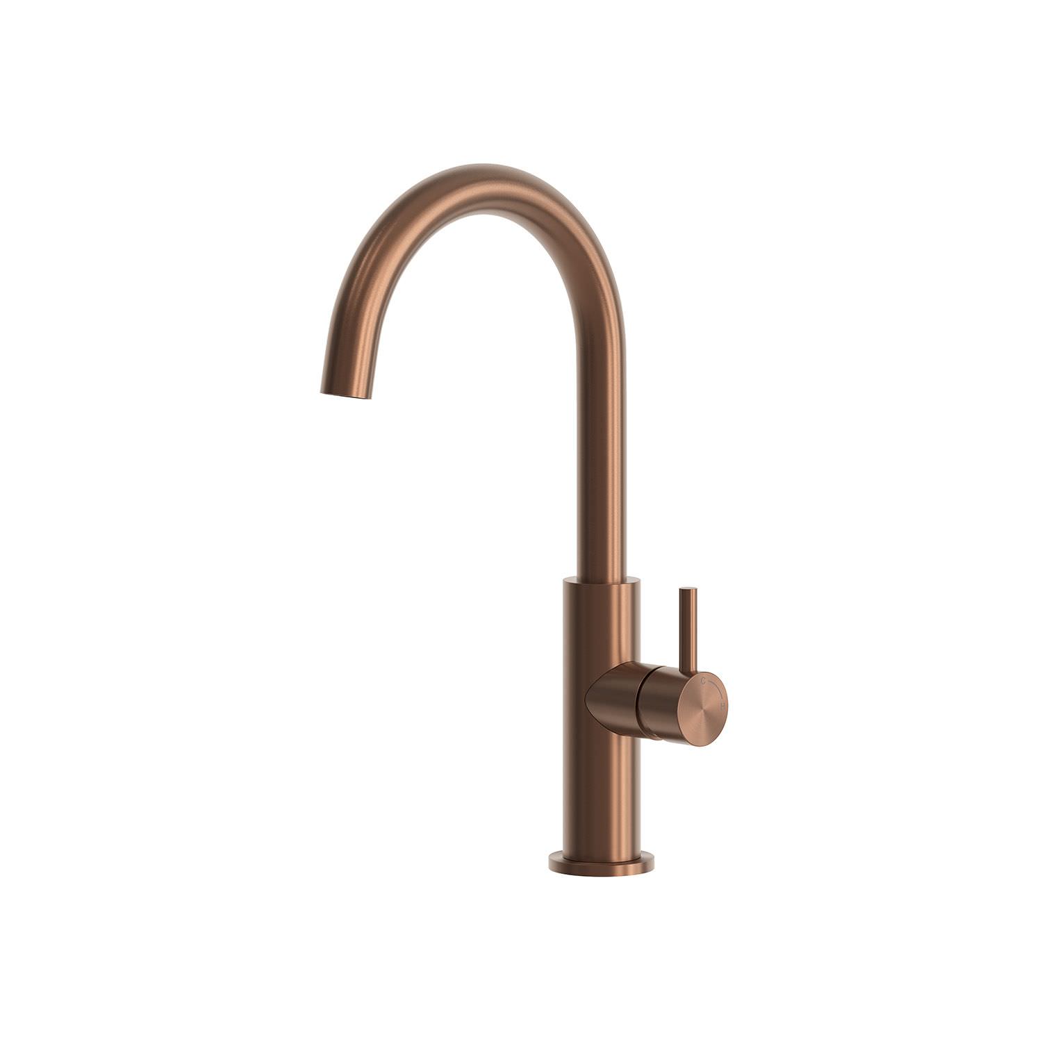RUBINETTO-LAVELLO-LEVANTE-ALTO-ORO-ROSA – Bild 2